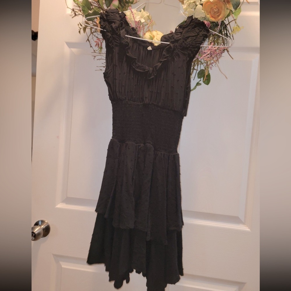 Off the shoulder cottage core mini boho dress